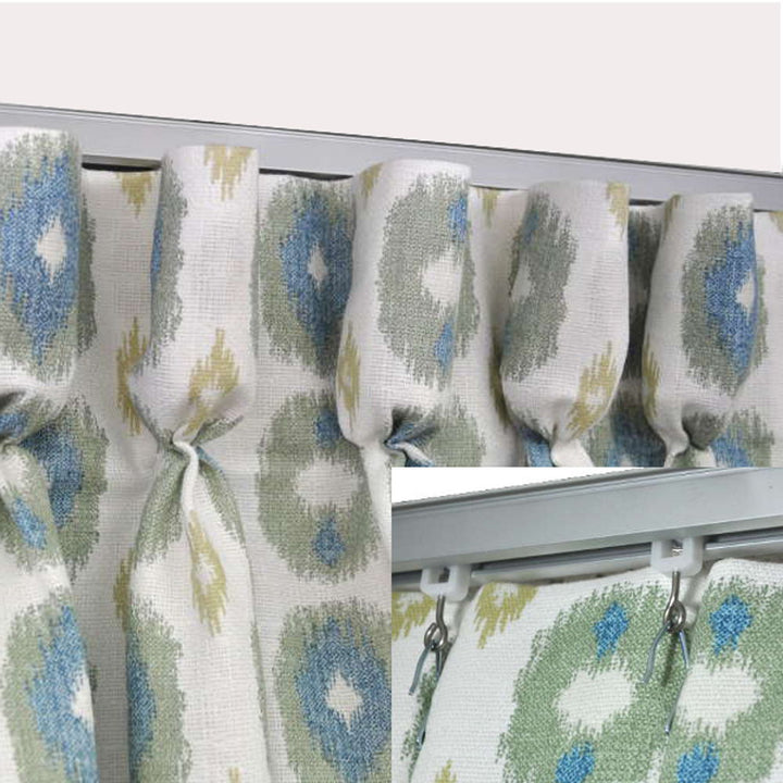 9600 track with pleated drapery