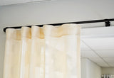 French return curtain track black curved ends
