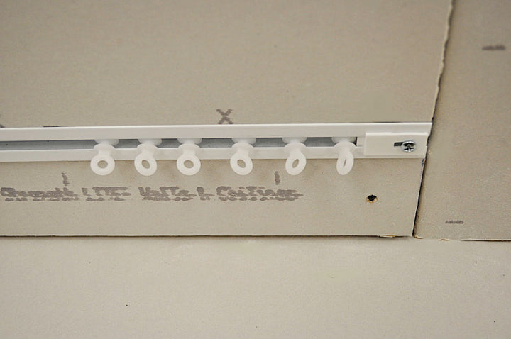 recess curtain track in sheetrock