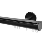 invisible curtain track black wall mount