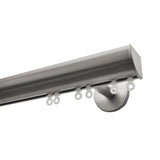 Invisible silver curtain track wall mount