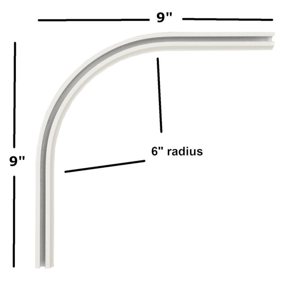 Cs Track Drapery CS Curtain Track 90 Degree Corner Bend – Curtain Rod Connection