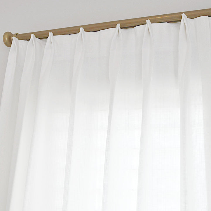 Euro pleat up close curtain panel