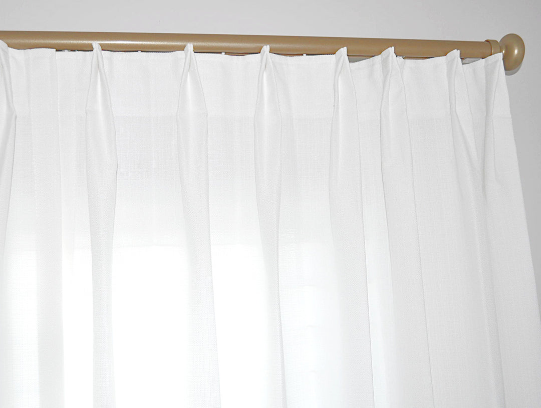 Euro pleat faux linen curtain