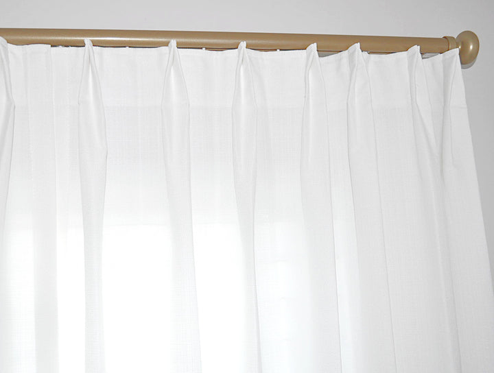 Euro pleat faux linen curtain