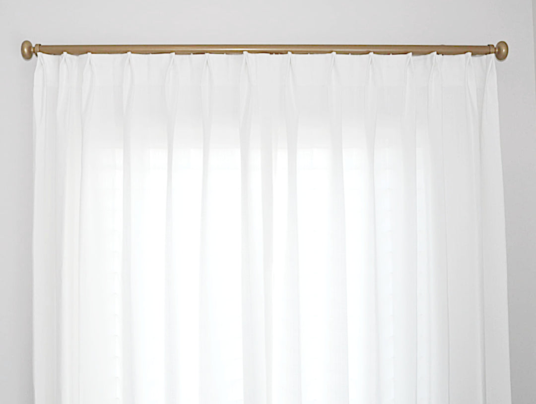 True linen panel euro pleat white panel