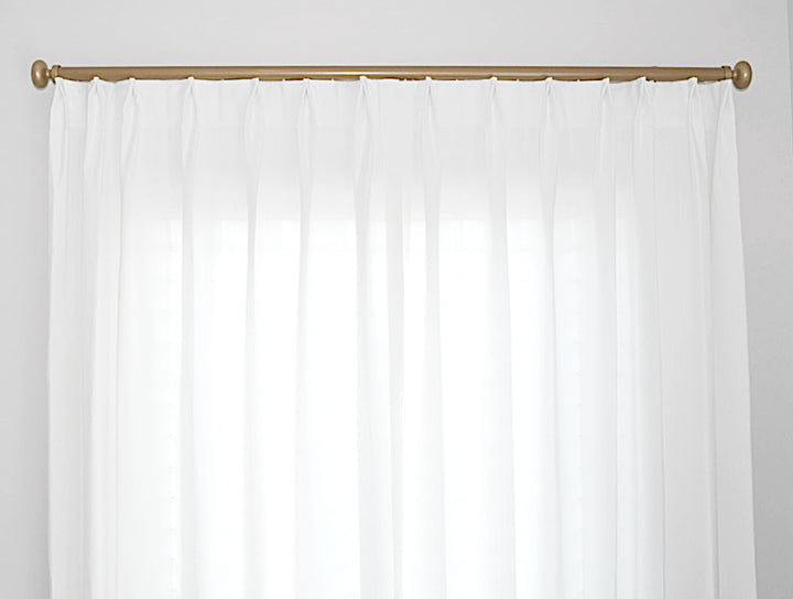 True linen panel euro pleat white panel