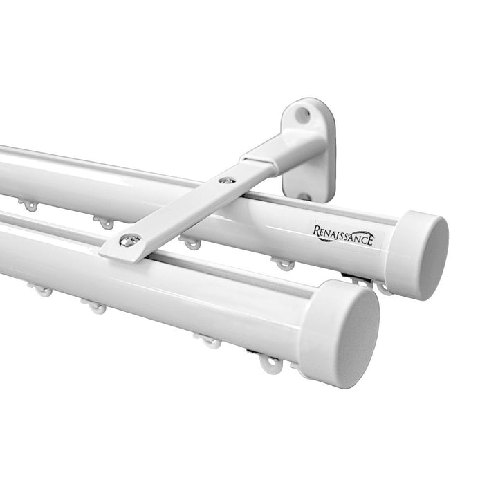 Motiva double curtain track, white
