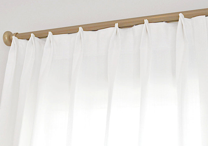 Sheer linen euro pleat panel