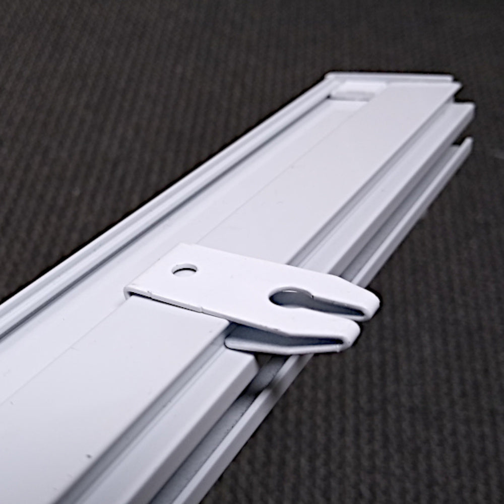 Invisible track ceiling bracket white