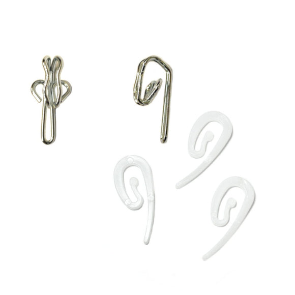 metal and plastic wavefold hooks