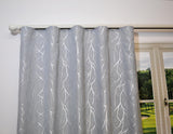 Decor 2 wave fold/ripplefold curtain pine white ball finials