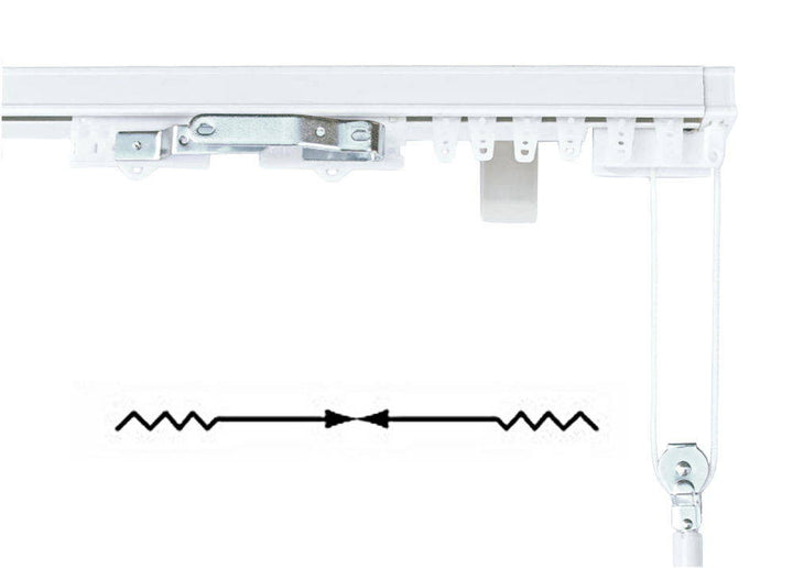 Split draw cord pull