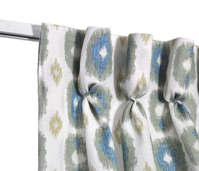 Pleated drapery on 94004 track front