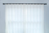 Bali white curtain panel closed