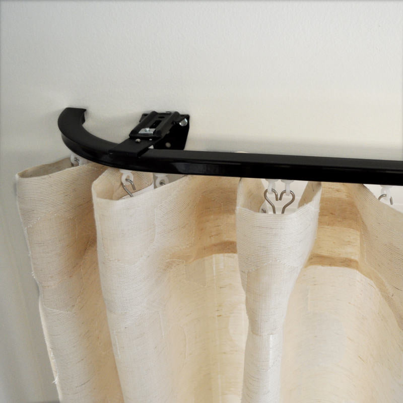 top view french return curtain track