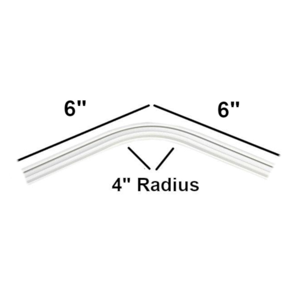 DS track 45 degree bend white