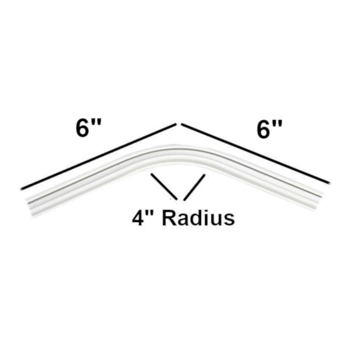 DS track 45 degree bend white