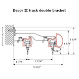Decor 2 Double Curtain Track Set-Wall Mount