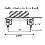Decor 1 Double Curtain Track Set-Wall or Ceiling Mount