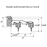 Decor 1 Double Curtain Track Set-Wall or Ceiling Mount