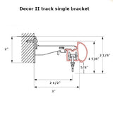 Decor 2 curtain track wall bracket dimensions