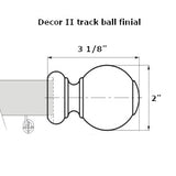 Decor 2 ball finial dimensions