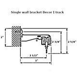 Decor I curtain track wall bracket dimensions