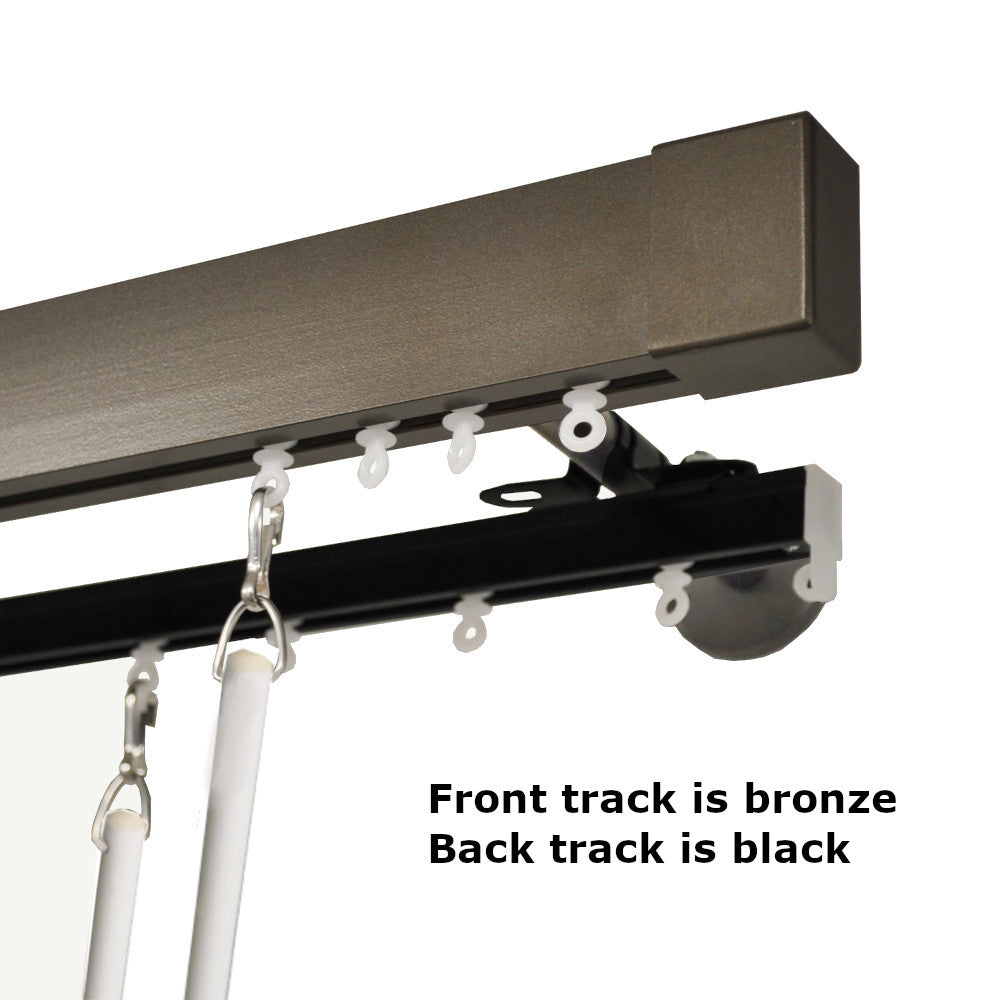 Kontur bronze double cutain track