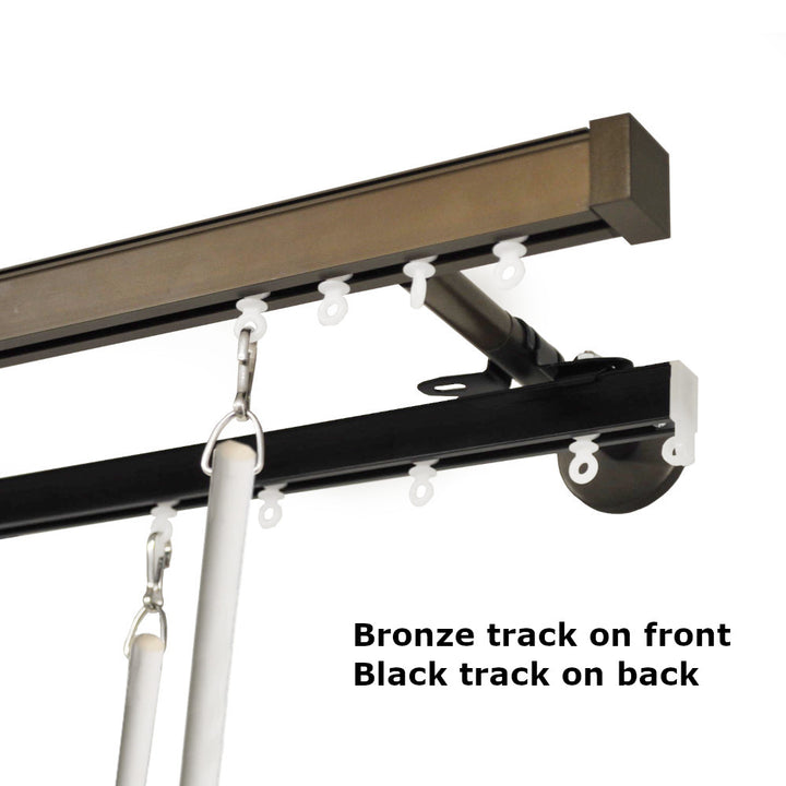 Nexgen double curtain track bronze