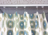 Euro pleat with curtain pinch clips