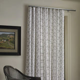 Invisible curtain track silver with drapery