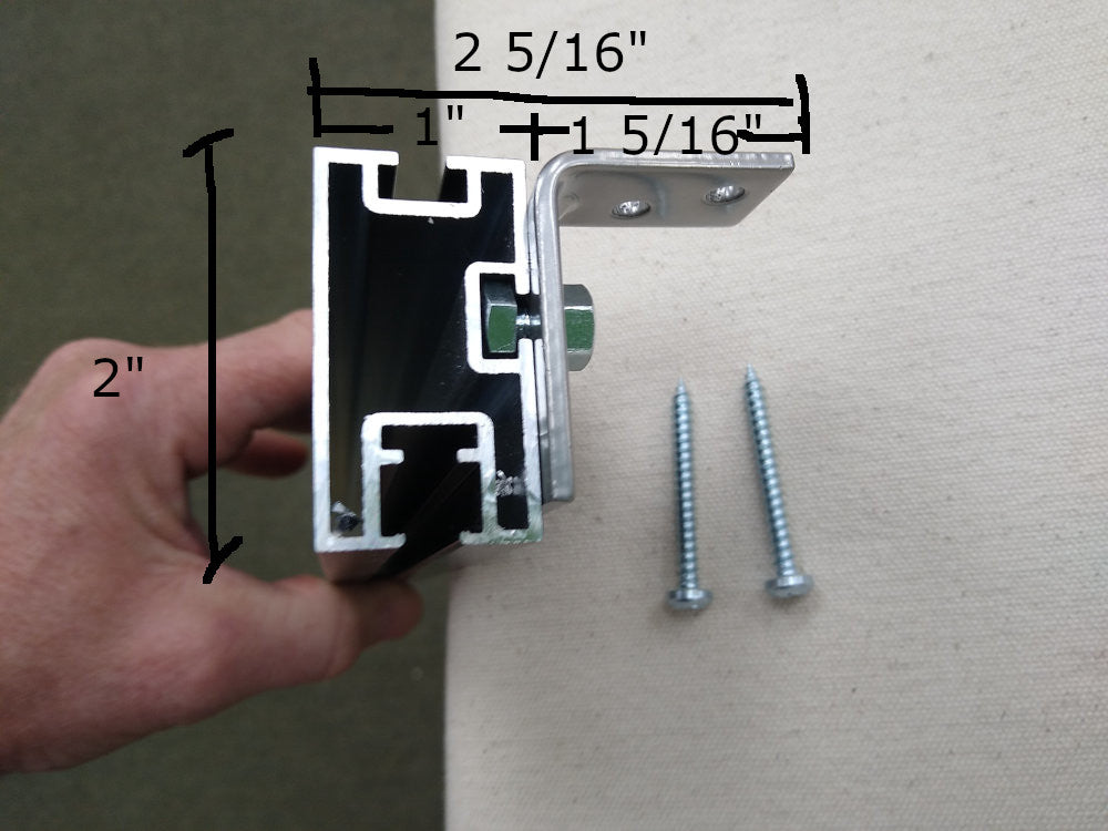 Kontur traverse track ceiling bracket dimensions