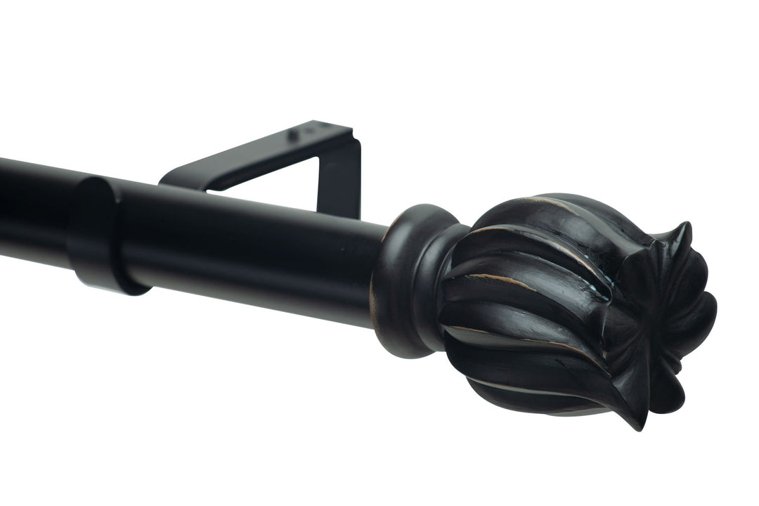 Delauny finial 1 1/8" black