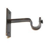 wrought iron bracket for 3/4" pole grey copper