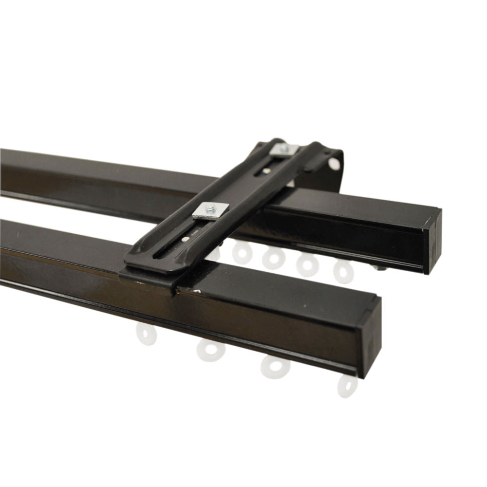CS double track set black wall mount