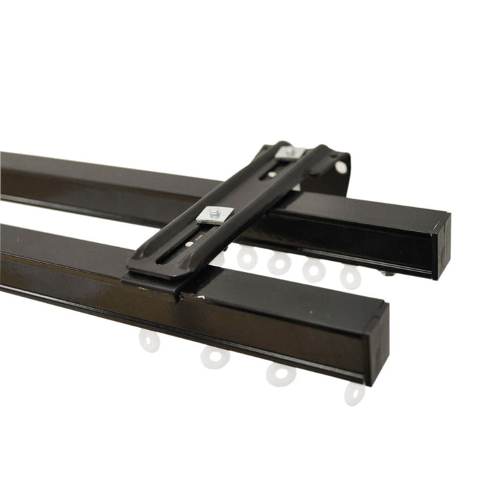 CS double track set black wall mount