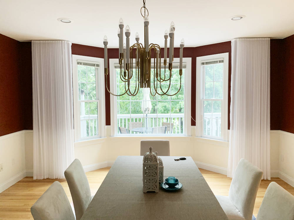 ripplefold sheers in bay window