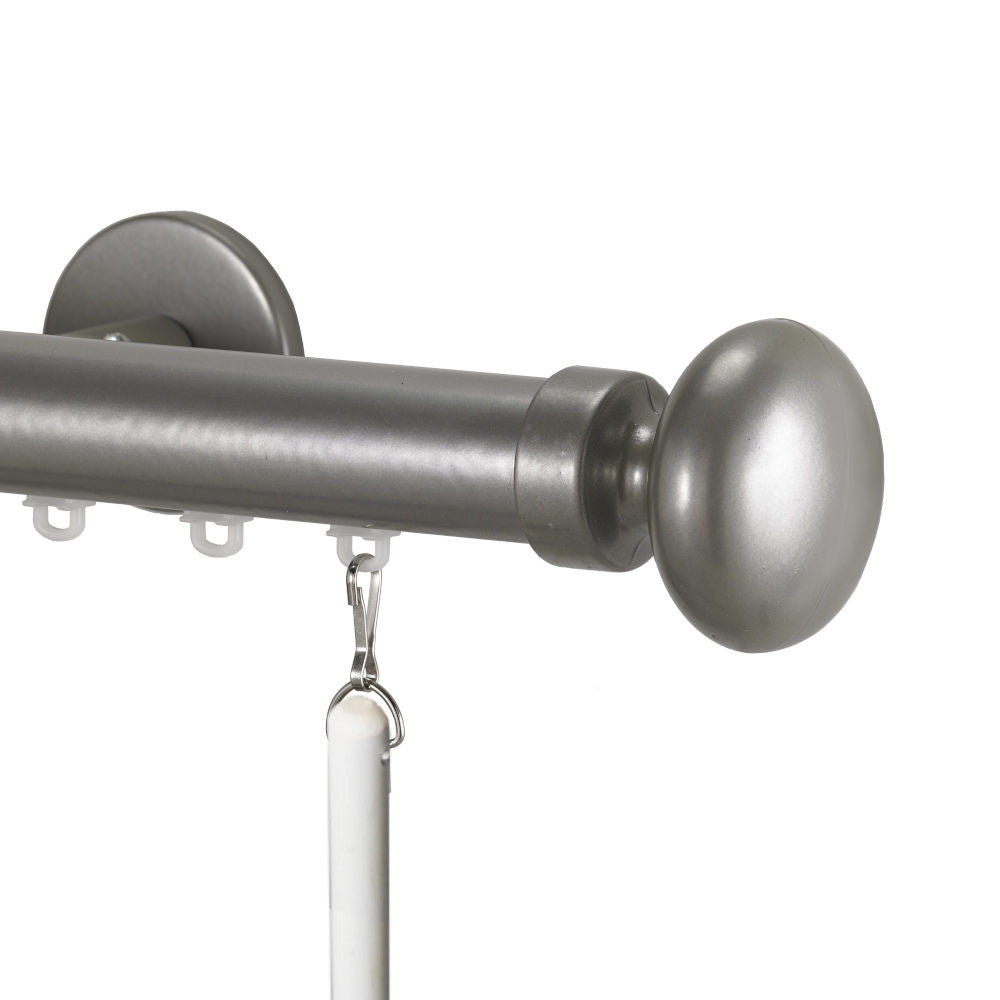 silver curtain track